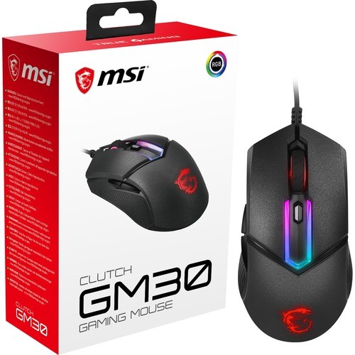 Msi CLUTCH GM30 Pointing Devices (Mice) Msi Clutch Gm30 Gaming Mouse - Rugged - Optical - Cable - Black - Usb 2.0 - 6200 Dpi - Scroll Wheel  Clutchgm30 995476971445
