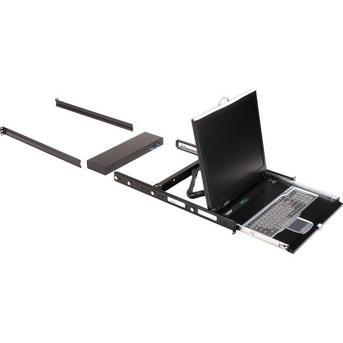Black Box KVT419A-8PV-R2 Rackmount LCDs Black Box Servtray Kvm Lcd Console Tray And Switch - 19" , 8-port, Single-rail, Vga, Ps/2 - 19" Lcd  Kvt419a8pvr2 