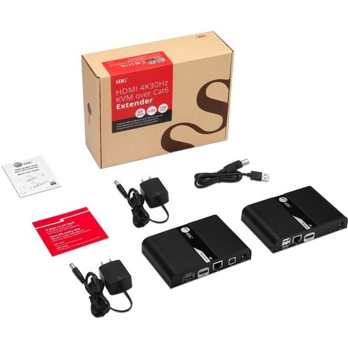 Siig CE-H25H11-S1 KVM Consoles/Extenders Hdmi 4k30hz Kvm Over Cat 6 Extender - Receiver Ceh25h11s1 662774043159