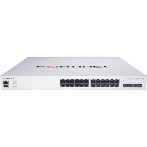 Fortinet FS-424E-FPOE Switches & Bridges Fortinet Fs-424e-fpoe Layer 3 Switch - 24 Ports - Manageable - Gigabit Ethernet, 10 Gigabit Ethernet Fs424efpoe 842382166918