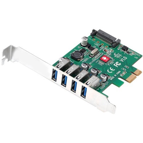 Siig JU-P40A11-S1 USB/Firewire Adapters Siig Dp Usb 3.0 4-port Pcie Host Card - Pci Express 2.0 X1 - External - 4 Usb Port(s) - 4 Usb 3.0 Po Jup40a11s1 662774042688