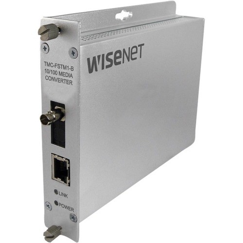 Wisenet TMC-FSTM1-B Transceivers/Media Converters Wisenet Tmc-f Transceiver/media Converter - 1 X Network (rj-45) - 1 X St Ports - Duplexst Port - Mul Tmcfstm1b 849688011973