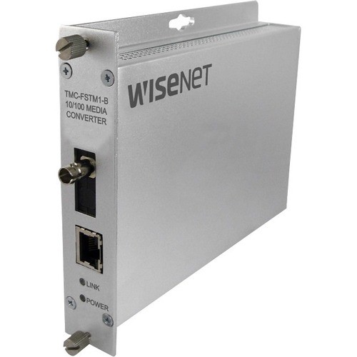 Wisenet TMC-FSTS1-B Transceivers/Media Converters Wisenet Tmc-f Transceiver/media Converter - 1 X Network (rj-45) - 1 X St Ports - Duplexst Port - Sin Tmcfsts1b 849688011980