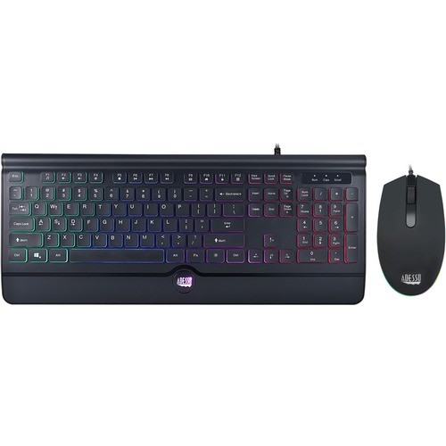 Adesso AKB137CB Keyboard & Mouse Combos Adesso Easytouch 137cb Illuminated Gaming Keyboard And Mouse Combo - Usb Cable - 104 Key - English (us ADEAKB137CB 783750009751