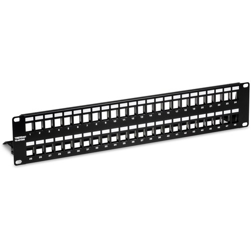 Trendnet TC-KP48S Patch Panels Trendnet 48-port Blank Keystone Shielded 2u Hd Patch Panel, Tc-kp48s, 2u 19" Metal Rackmount Housing Tckp48s 710931401639