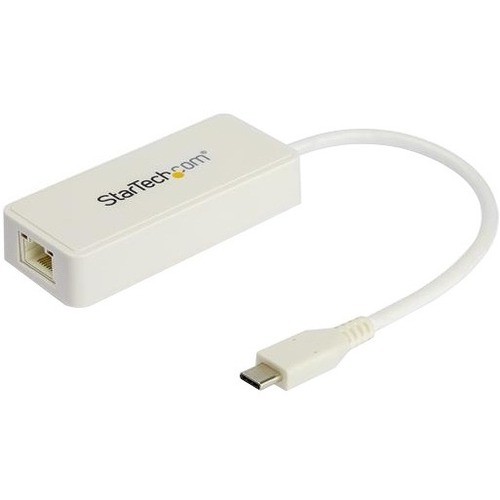 Startech US1GC301AUW Network Cards Usb-c Ethernet Adapter With Extra Usb 3.0 Port - White 065030882941