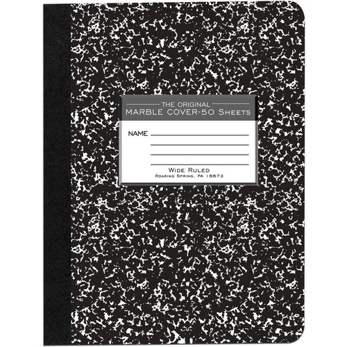 Tops 77220 Uncategorized Marble Cover Composition Book, Wide/legal Rule, Black Marble Cover, (50) 9.75 X (77220) (roa77220) ROA77220 