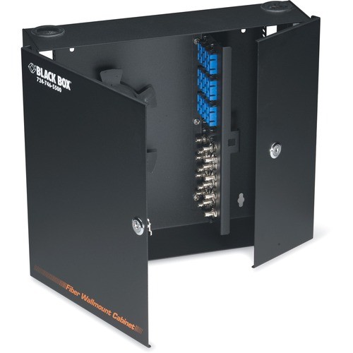 Black Box JPM402A-R3 Rack Equipment Black Box Wallmount Fiber Enclosure - Locking, 4-slot - For Adapter Panel - Wall Mountable - Black - Jpm402ar3 632264075700