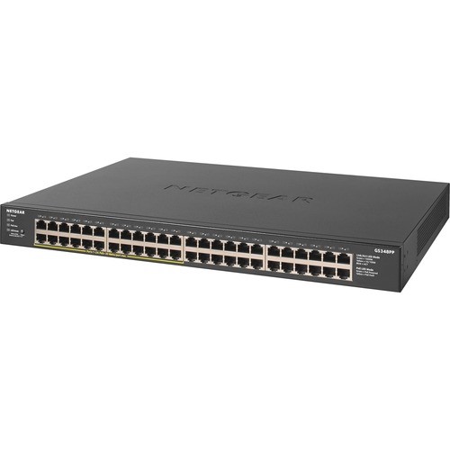 Netgear GS348PP-100NAS Switches & Bridges Netgear Gs348pp Ethernet Switch - 48 Ports - 2 Layer Supported - Twisted Pair - Desktop, Rack-mounta Gs348pp100nas 606449145564