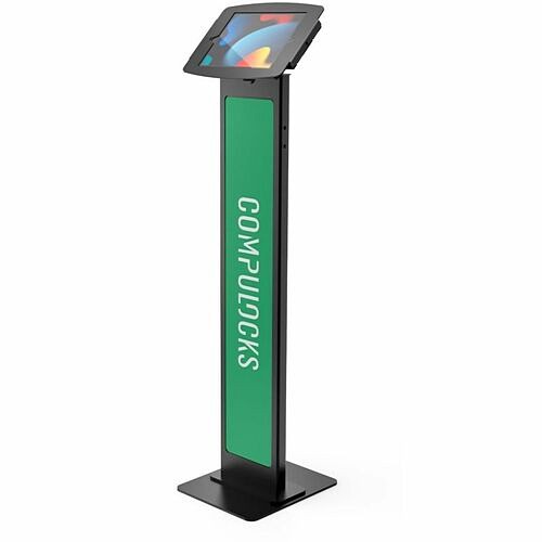 Maclocks 140B102IPDSB Stands & Cabinets Compulocks Ipad 10.2" Space Enclosure Brandable Floor Stand Black - High-grade Aluminum Enclosure, C 819472023918