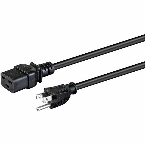 Monoprice 35053 Power Cords Monoprice Standard Power Cord - 14 Gauge - 125 V / 15 A - Black - 10 Ft Cord Length - Nema 5-15p / I 889028102411