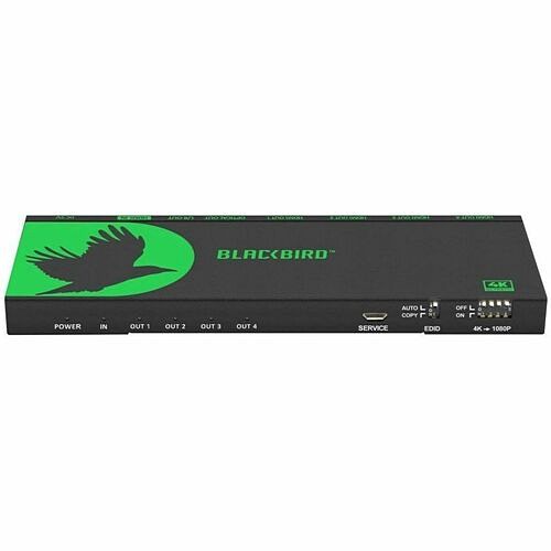 Monoprice 36742 Signal Splitters/Amplifiers Blackbird 4k 1x4 Hdmi Splitter_ Supports Hdmi 2.0_ Hdcp 2.2_ 4k@60hz_ Ycbcr 4:4: (36742) 889028119921