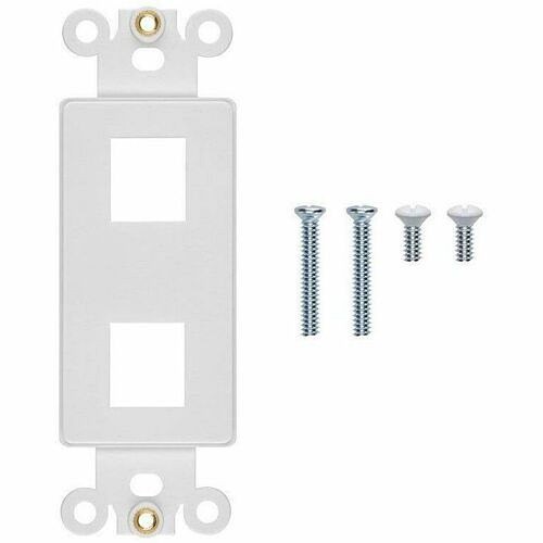 Monoprice 34509 Faceplates & Mounting Boxes Monoprice Faceplate Insert - 2 X Socket(s) - Wall Mount - White (34509) 889028096932