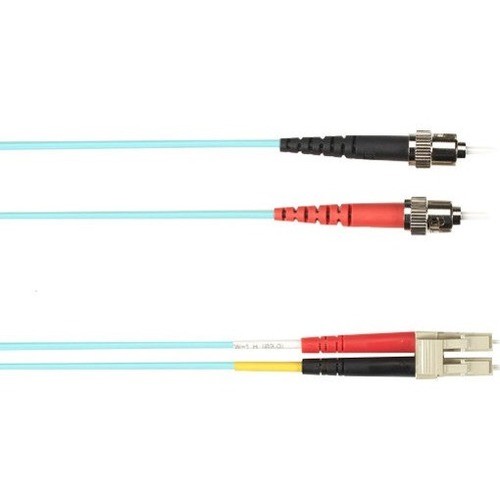 Black Box FOCMRM4-010M-STLC-AQ Cables Black Box Colored Fiber Om4 50-micron Multimode Fiber Optic Patch Cable - Duplex, Pvc - 32.81 Ft Fib Focmrm4010mstlcaq 822088222033
