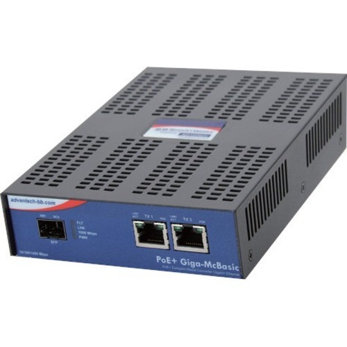B And B Smartworx IMC-490-MM-US Transceivers/Media Converters Advantech 10/100/1000mbps Poe+ Media Converter - 1 X Network (rj-45) - 1x Poe+ (rj-45) Ports - 1 X S Imc490mmus 