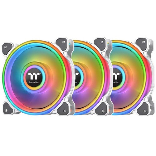 Thermaltake CL-F101-PL14SW-B Processor/Case Fans Thermaltake Riing Quad 14 Rgb Radiator Fan Tt Premium Edition 3 Pack - White - 3 Pack - 3 X Fan(s) - Clf101pl14swb 841163073964
