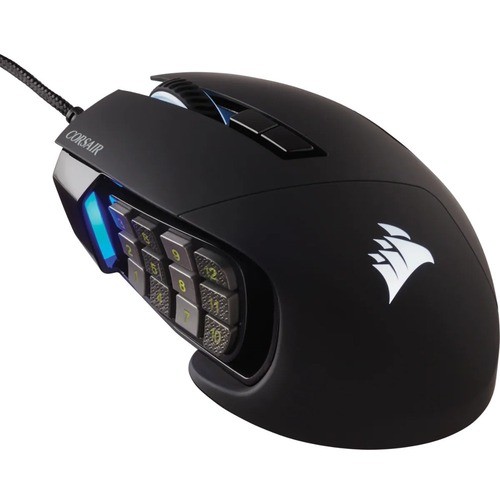 Corsair CH-9304211-NA Pointing Devices (Mice) Corsair Scimitar Rgb Elite Gaming Mouse - Optical - Cable - 18000 Dpi - Scroll Wheel - 17 Button(s)  Ch9304211na 974573242603