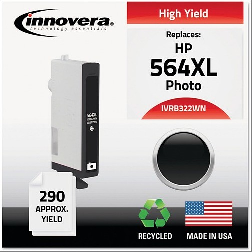 Innovera IVRB322WN Toners & Ink Cartridges Innovera Remanufactured High Yield Inkjet Ink Cartridge - Alternative For 564xl (cb322wn) - Photo Bl IVRB322WNC 50686024126640