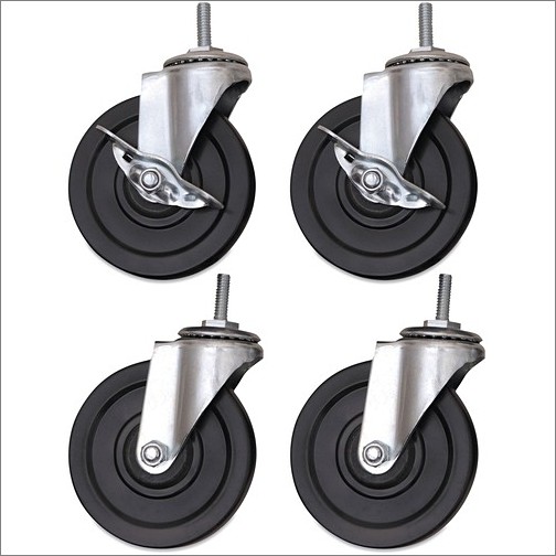 Alera SW690004 Wheels/Casters Alera Caster - 4" Diameter - 200 Lb - Pvc - Gray, Black - 4 / Set (sw690004) (alesw690004) ALESW690004 042167201197