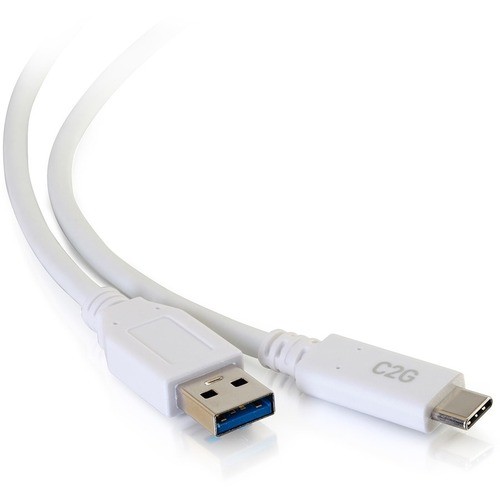 C2g 28837 Cables C2g 10ft Usb 3.0 Type C To Usb A - Usb Cable White M/m - 10 Ft Usb/usb-c Data Transfer Cable For Tab 757120288374