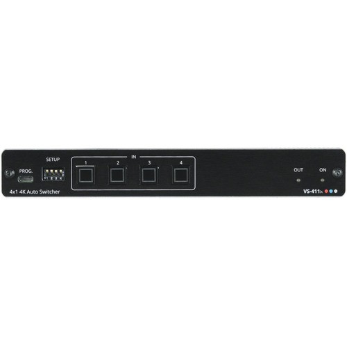 Kramer Electronics 20-80548090 VGA Switchboxes Kramer Vs-411x 4x1 4k Hdr Hdmi Auto Switcher - Coaxial - 4 X 1 - Speaker, Tv, Blu-ray Disc Player, S 2080548090 7291063089955