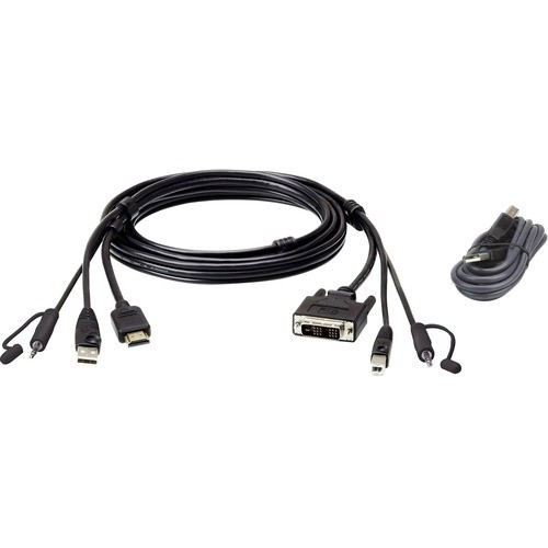 Aten 2L7D02DHX2 Cables Aten 1.8m Usb Hdmi To Dvi-d Secure Kvm Cable Kit - 5.91 Ft Kvm Cable For Kvm Switch, Server - First  672792009051