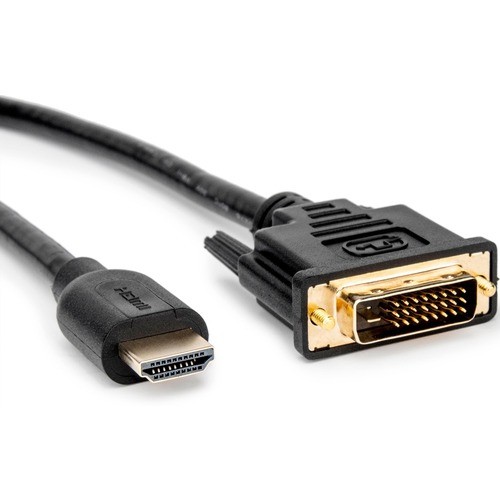 Rocstor Y10C263-B1 Cables Rocstor Premium Hdmi To Dvi-d Cable - M/m - 6 Ft - 1 X Dvi-d Male - 1 X Male Hdmi - Gold-plated Cont Y10c263b1 810606034312