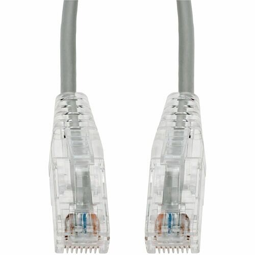 Addon ADD-10FSLCAT6A-GY Cables Addon 10ft Gray Cat 6a Slim Pvc Ethernet Cable Snagless Clear-claw Rj-45 M/m - 10 Ft Category 6a Net Add10fslcat6agy 821456751991