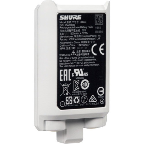 Shure Inc. SB903 Batteries Shure Lithium-ion Battery For Slx-d Wireless Transmitters - For Transmitter, Digital Wireless System 042406563031
