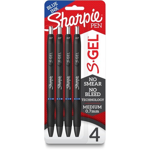 Sharpie S-Gel Blue Black Gel Pen 4ct 0.7MM