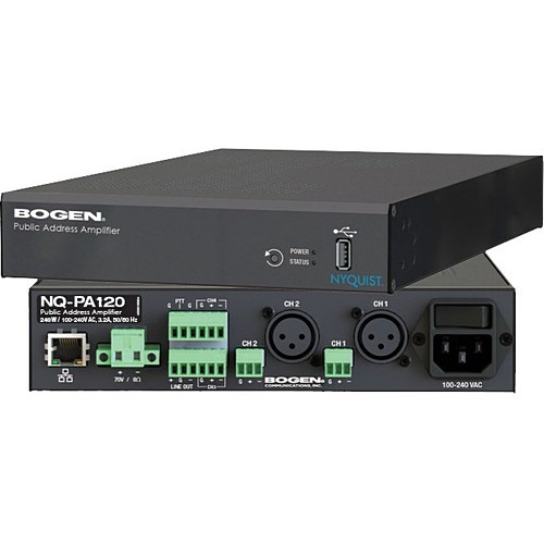 Bogen NQ-PA120 A/V Receivers & Amplifiers Bogen Nyquist Nq-pa120 Amplifier - 120 W Rms - 1 Channel - 240 W - Ethernet - Usb Nqpa120 765368770261