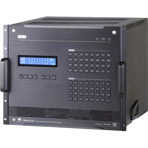 Aten VM3250 VGA Switchboxes Aten 32 X 32 Modular Matrix Switch Gen.2 - 4096 X 2160 - 4k - Twisted Pair - 32 X 32 - Display (vm32 672792011344