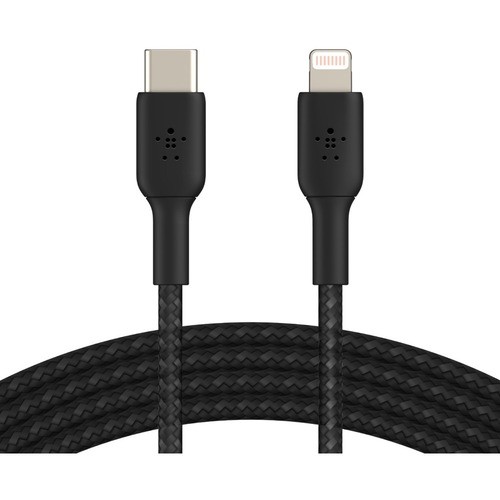 Belkin CAA004BT1MBK Cables Belkin Braided Usb-c To Lightning Cable (1m / 3.3ft, Black) - 3.30 Ft Lightning/usb-c Data Transfer  745883788798