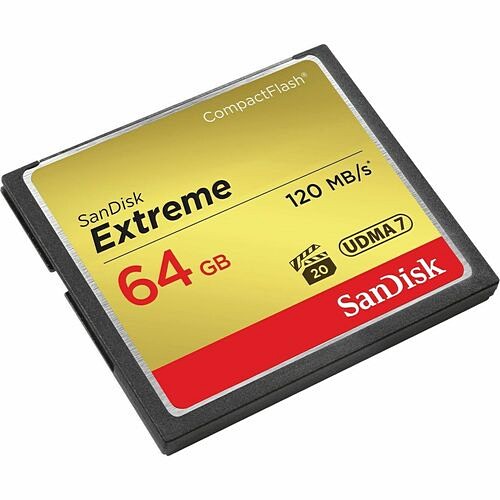 Sandisk SDCFXSB-064G-G46 Memory Cards Sandisk Extreme 64 Gb Compactflash - 120 Mb/s Read - 85 Mb/s Write (sdcfxsb-064g-g46) Sdcfxsb064gg46 619659123710