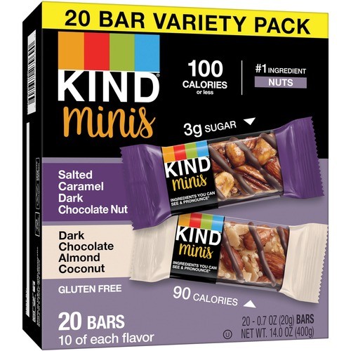 Kind Snacks 27970 Snacks Dark Chocolate Mini Bars Variety Pack KND27970 602652279690