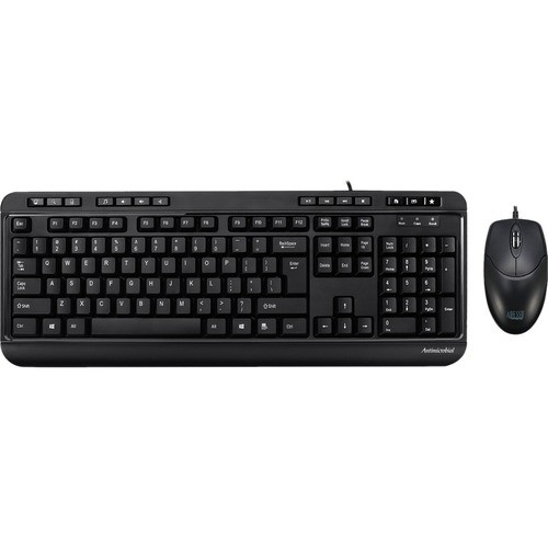 Adesso AKB-132CB Keyboard & Mouse Combos Antimicrobial Multimedia Desktop Keyboard And Mouse Combo Akb132cb 783750010610