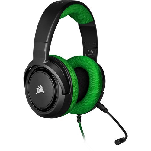 Corsair CA-9011197-NA Headsets/Earsets Corsair Hs35 Stereo Gaming Headset - Green - Stereo - Mini-phone - Wired - 32 Ohm - 20 Hz - 20 Khz - Ca9011197na 840006607601