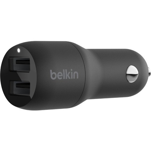 Belkin CCB001BTBK Power Adapters Ccb001btbk - Boost Charge Dual Usb-a Car Charger 24w - Dimensions (lxwxh) 1.02in 745883790425