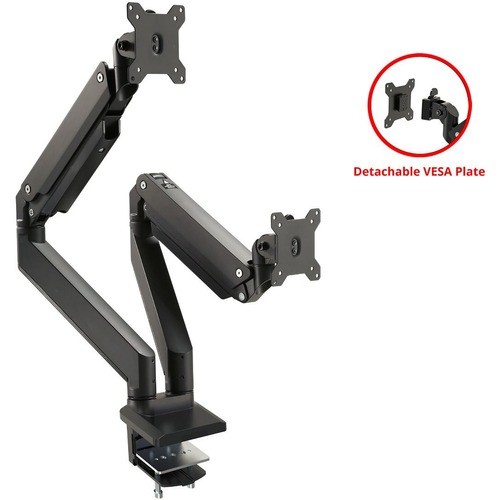 Siig CE-MT3011-S1 Mounting Kits Siig Dual Monitor Heavy-duty Premium Aluminum Gas Spring Desk Mount - Up To 43" - Dual Monitor Heavy Cemt3011s1 662774043807