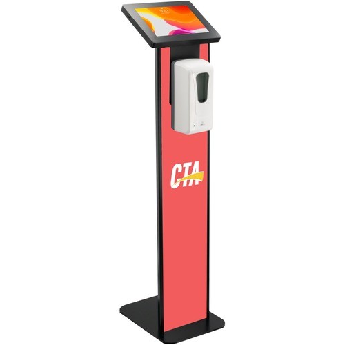 Cta Digital PAD-PSTT1B Stands & Cabinets Cta Digital Premium Locking Floor Stand Kiosk With Graphic Card Slot And Automatic Soap Dispenser (b Padpstt1b 656777018368