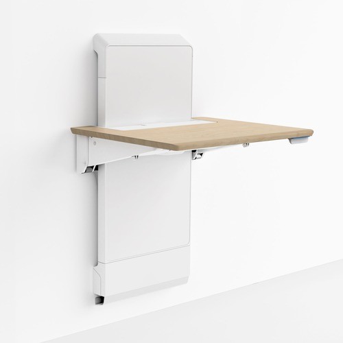 Ergotron 24-802-S893 Tables & Desks Ergotron Workfit Elevate With Power Access (mendota Maple) Sit-stand Wall Desk - Mendota Maple Top - 24802s893 698833078053