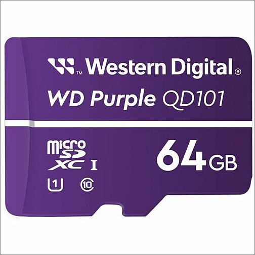 Sandisk WDD064G1P1C Memory Cards Wd Purple 64 Gb Class 10/uhs-i (u1) Microsdxc - 3 Year Warranty (wdd064g1p1c) 718037883458