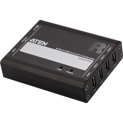 Aten UCE32100 Video Consoles/Extenders Aten 4-port Usb 2.0 Cat 5 Extender (100m) - 3.94" Range - 2 X Network (rj-45) - 7 X Usb - Twisted Pa 672792010569
