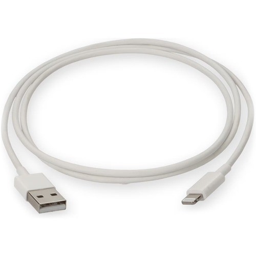 Addon USB2LGTSL1MW Cables Addon 1m Usb 2.0 (a) Male To Lightning Male White Slim Cable - 3.28 Ft Lightning/usb Data Transfer C 195285027641