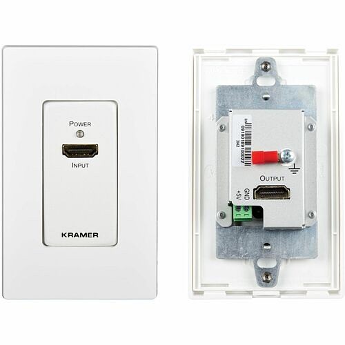 Kramer Electronics WP-3H2/US-D(W) Video Consoles/Extenders Kramer 4k Hdr Hdmi Wall-plate Extender - 150 Ft Range - 1 X Hdmi In - 1 X Hdmi Out - 1080p - 4k - Mu Wp3h2usdw 