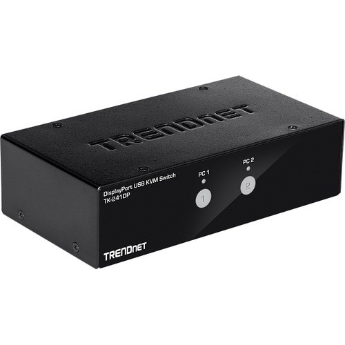 Trendnet TK-241DP KVM Switchboxes Trendnet 2-port Displayport Kvm Switch, Displayport 1.2 Kvm, Connect And Control Two Computers, Supp Tk241dp 710931170252