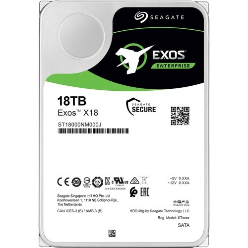 Seagate ST18000NM000J Hard Drives Seagate Exos St18000nm000j 18 Tb Hard Drive - 3.5" Internal - Sata (sata/600) - 7200rpm 763649138878