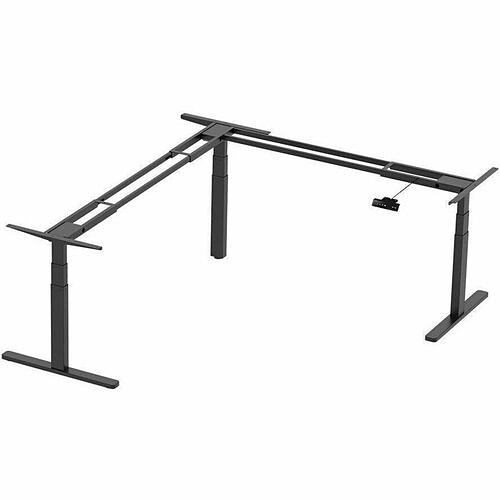 Monoprice 34827 Tables & Desks Workstream Triple-motor Height-adjustable Sit-stand L-shaped Corner Desk Frame, Black - L-shaped Bas 889028100158
