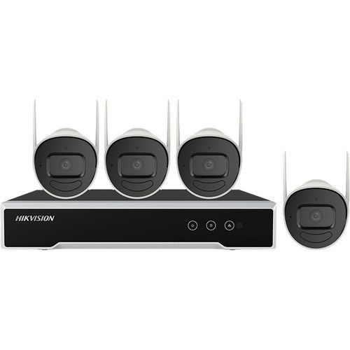 Hikvision Usa EKI-K41B44W Surveillance Systems Hikvision Wi-fi Camera And Nvr Kit - Network Video Recorder, Camera - 2560 X 1440 Camera Resolution  Ekik41b44w 842571133691