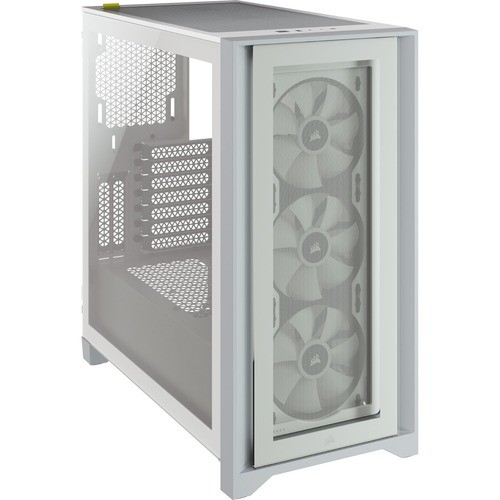 Corsair CC-9011205-WW Computer Cases Corsair Icue 4000x Rgb Tempered Glass Mid-tower Atx Case - White - Mid-tower - White - Tempered Glas Cc9011205ww 840006626657